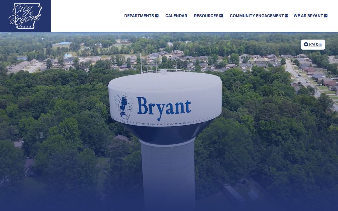 City of Bryant site linking to Bryant Jail Roster resources