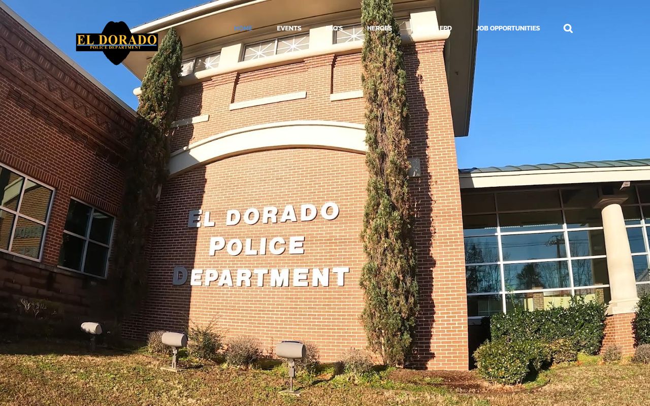 El Dorado Police Department site used for El Dorado Jail Roster questions