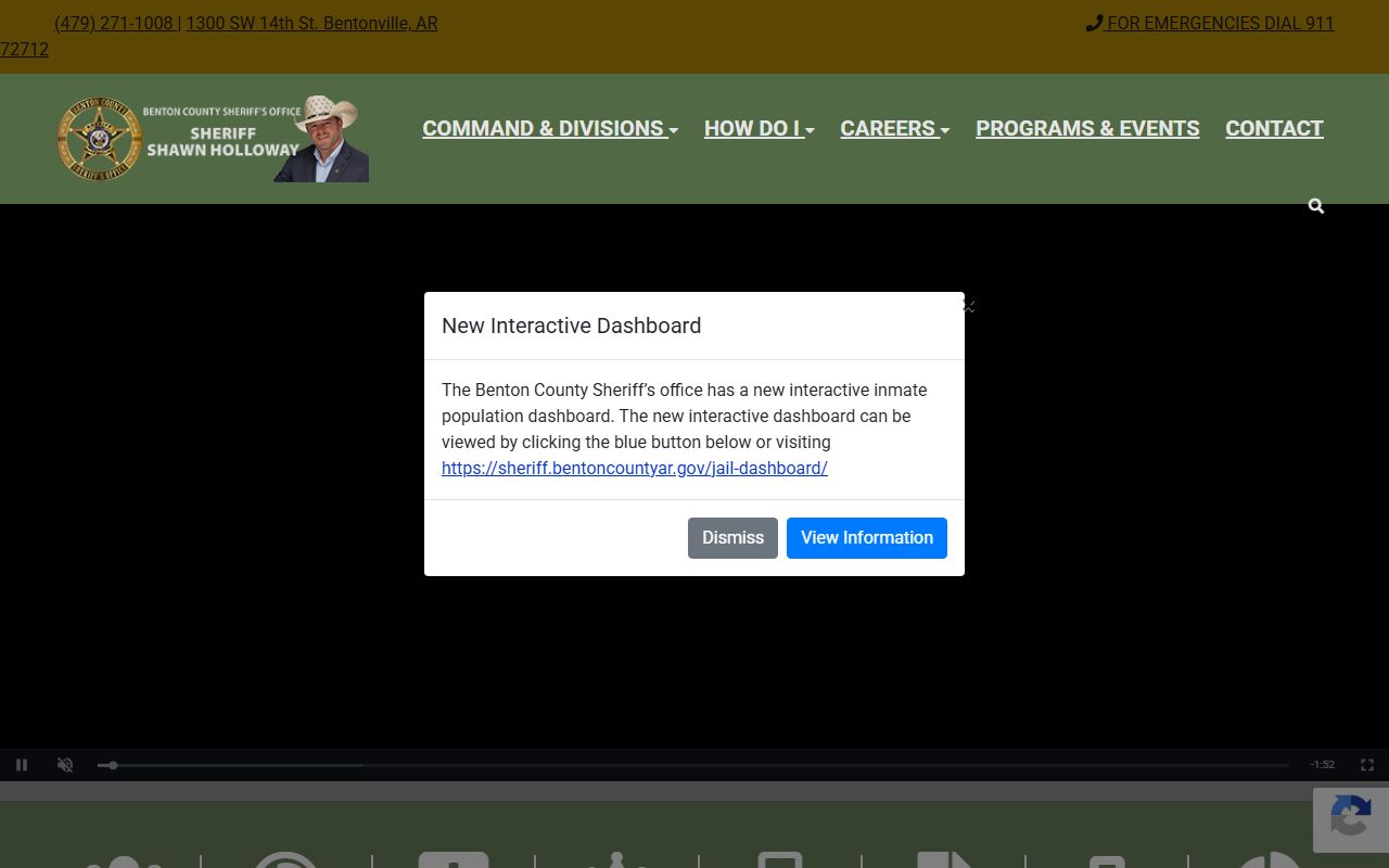 Benton County Sheriff Office site for the Benton County Jail Roster