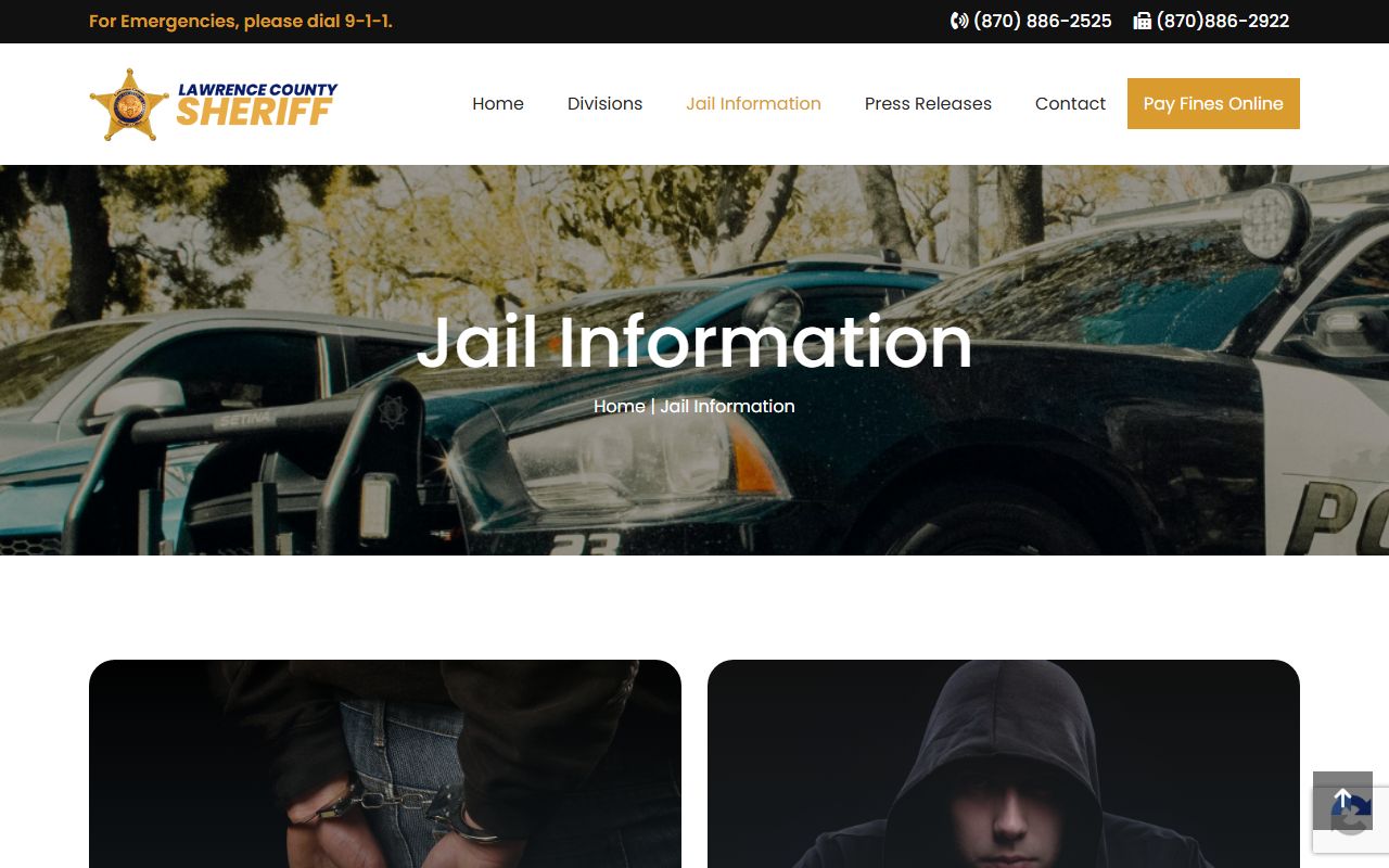 Lawrence County Detention Center jail information page in Arkansas