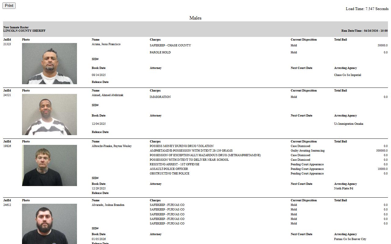 Lincoln County Jail Roster inmate portal for Lincoln County Sheriff's Office in Arkansas