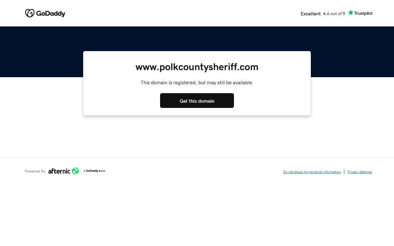 Polk County Jail Roster page on the Polk County Sheriff website in Arkansas