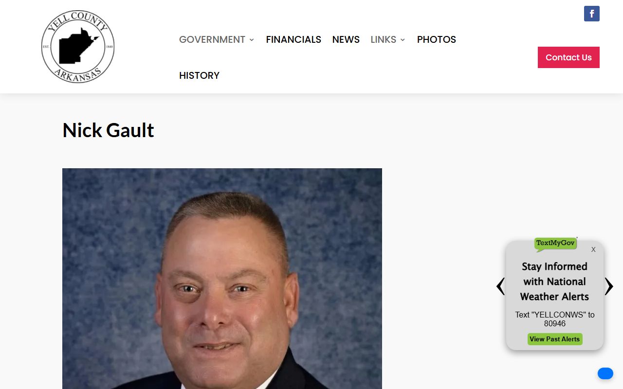 Yell County Sheriff Office page used to contact staff about the Yell County Jail Roster