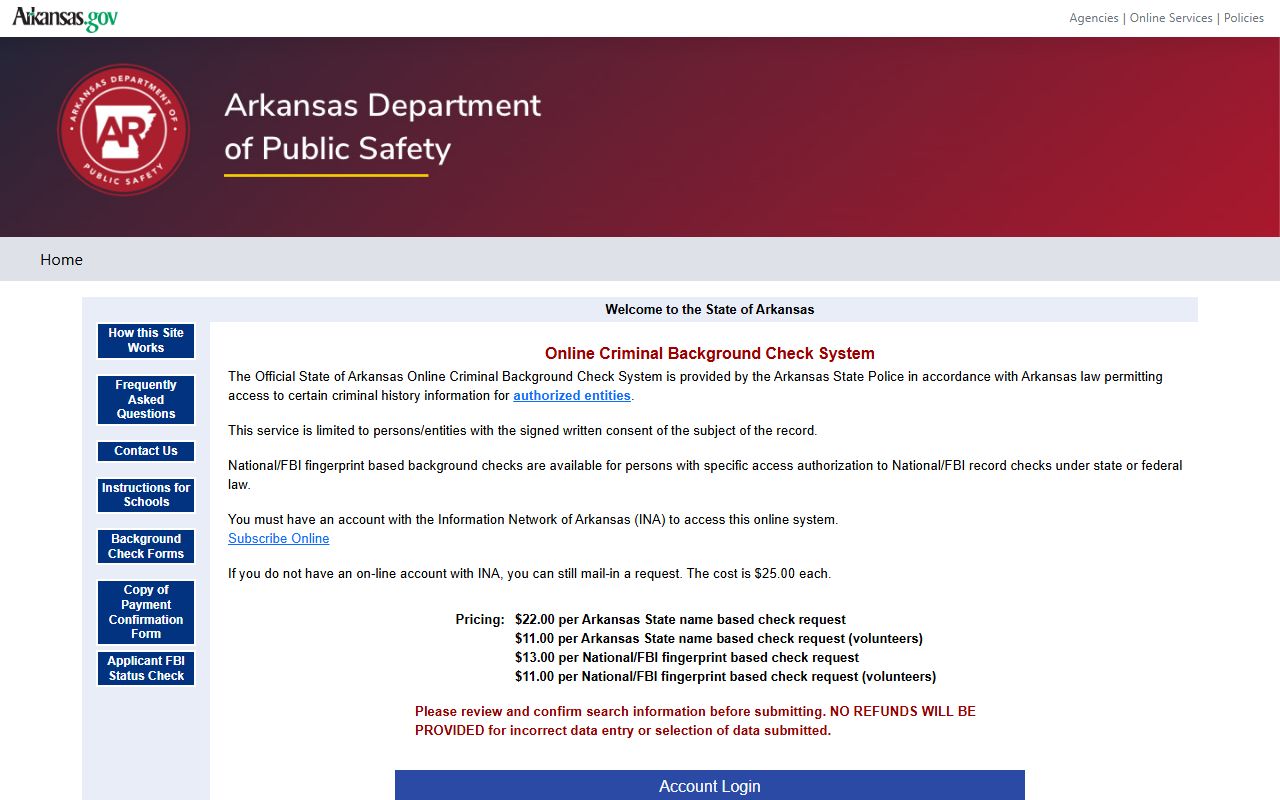 Arkansas State Police background check system tied to state Jail Roster data